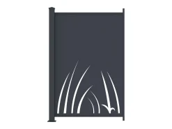 Cerca de alumínio com motivo vegetal kit de extensão A164 x L110 cm Antracite BRAMENO