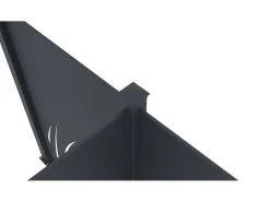 Cerca de alumínio com motivo vegetal kit de extensão A164 x L110 cm Antracite BRAMENO