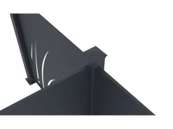 Cerca de alumínio com padrão vegetal kit de extensão A114 x L110 cm Antracite BRAMENO
