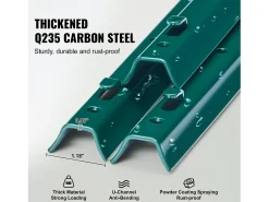 Cerca de Estacas de Metal SucceBuy Embalagem de 10 Postes de Vedação em Formato T de 213.36 cm, Verde