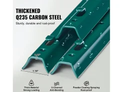 Cerca de Estacas de Metal SucceBuy Embalagem de 10 Postes de Vedação em Formato T de 182.88 cm, Verde