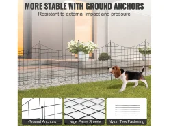 Cerca de Jardim SucceBuy 93x75 cm, Barreira Robusta para Animais, Lote de 5, para Cão Pátio Terraço Exterior