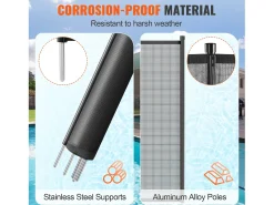 Cerca de Piscina SucceBuy, Cerca Removível de Segurança Plegável, Barreira de Piscina Enterrada, 1,21x14,63 m, 340 g/m², para Proteção de Crianças e Animais