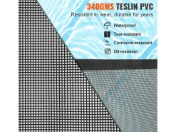 Cerca de Piscina SucceBuy, Cerca Removível de Segurança Plegável, Barreira de Piscina Enterrada, 1,21x14,63 m, 340 g/m², para Proteção de Crianças e Animais
