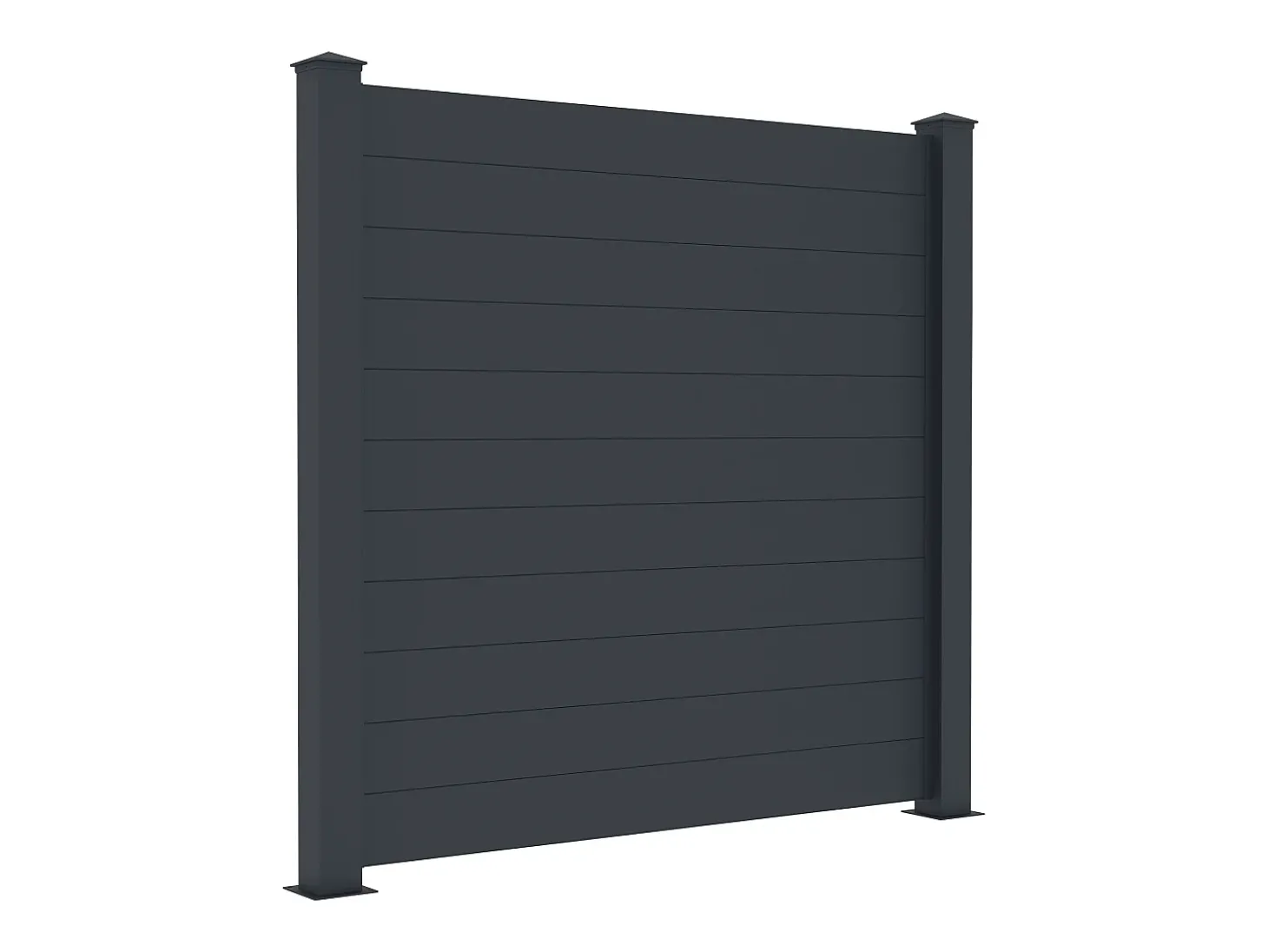 Cerca de pousar A182 x L188,6 cm alumínio antracite - NAZARIO