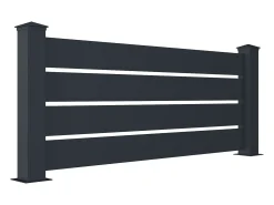 Cerca de pousar perfurada A80,3 x L188,6 cm alumínio antracite - PRIMO