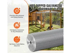 Cerca de Tela Metálica SucceBuy 1,27 cm x 60,96 cm x 3048 cm Tecido de hardware, 19 malha de fio GA Rolo para cerca de galinhas