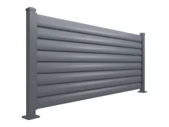 Cerca persianas de alumínio para instalação - H80 x L173 cm - cinza antracite - BAROMA