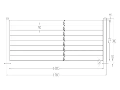 Cerca persianas de alumínio para instalação - H80 x L173 cm - cinza antracite - BAROMA