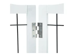 Cercado Dobrável para Cães SucceBuy, 81 x 245cm cm, Independente, para Passagens Largas e Estreitas, Uso Interno, Branco