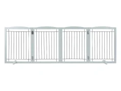 Cercado Dobrável para Cães SucceBuy, 81 x 245cm cm, Independente, para Passagens Largas e Estreitas, Uso Interno, Branco