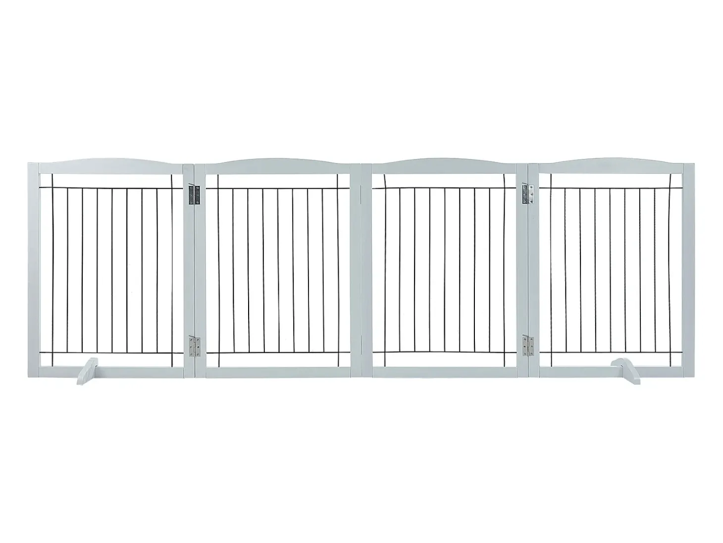Cercado Dobrável para Cães SucceBuy, 81 x 245cm cm, Independente, para Passagens Largas e Estreitas, Uso Interno, Branco