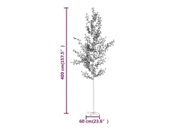 Cerejeira com 672 luzes LEDs 400 cm branco quente