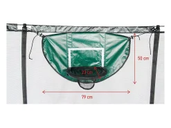 Cesta de basquete universal para cama elástica "Loopy" - Verde