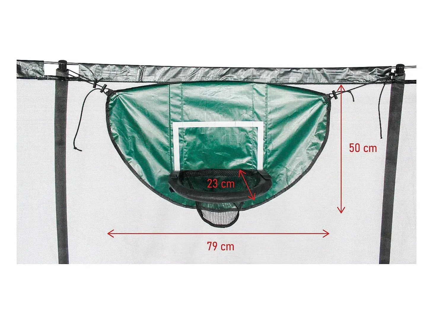 Cesta de basquete universal para cama elástica "Loopy" - Verde