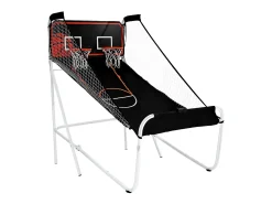 Cesta de Basquetebol Dobrável, SucceBuy, Jogo de Basquetebol de Arcada Dobrável para Interior com Tacada Dupla para 2 Jogadores e 5 Bolas