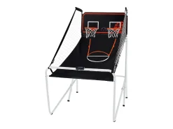 Cesta de Basquetebol, SucceBuy Indoor Double Shot Jogo de Arcade de Basquetebol Dobrável, 2 Jogadores, 4 Bolas