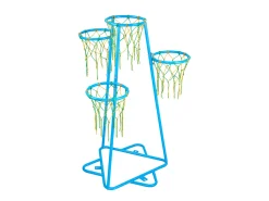 Cesta de Basquetebol SucceBuy Cesto de Basquetebol Infantil, Suporte Portátil com 4 Aros e Altura Ajustável