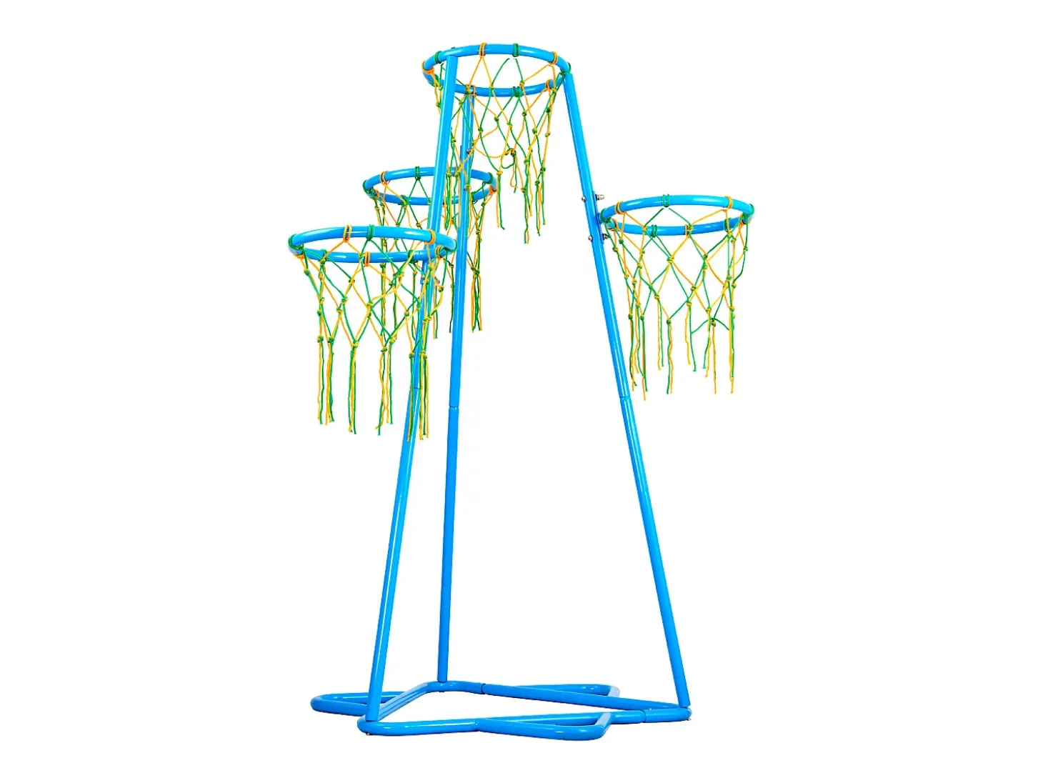Cesta de Basquetebol SucceBuy Cesto de Basquetebol Infantil, Suporte Portátil com 4 Aros e Altura Ajustável