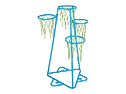 Cesta de Basquetebol SucceBuy Cesto de Basquetebol Infantil, Suporte Portátil com 4 Aros e Altura Ajustável