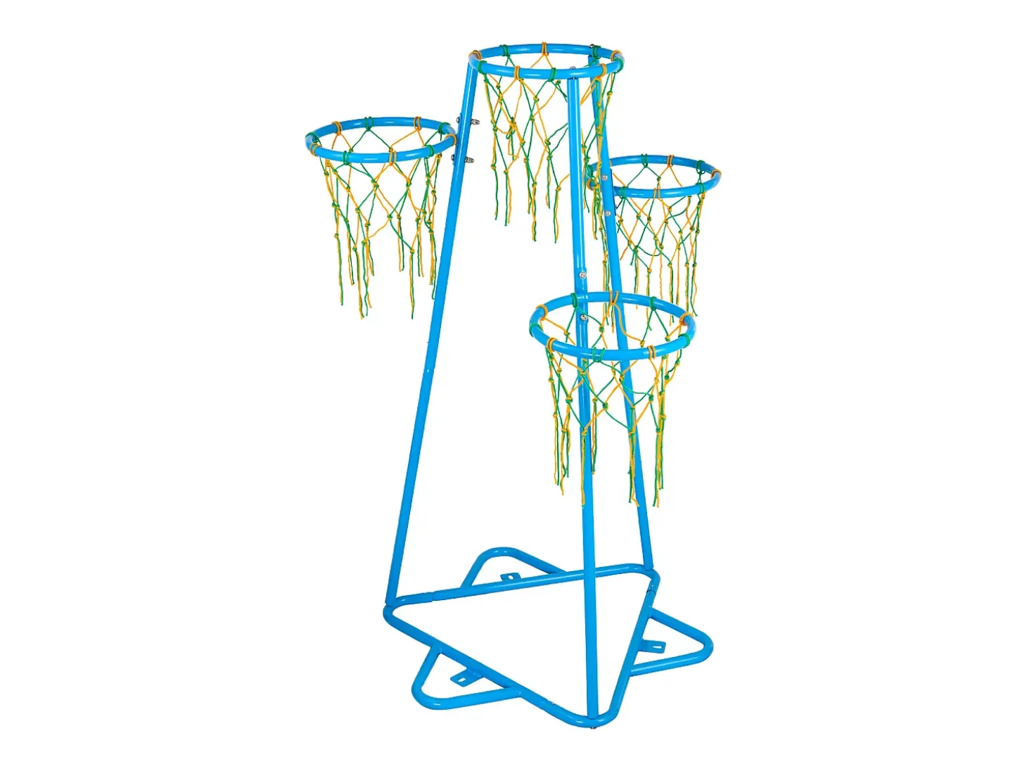 Cesta de Basquetebol SucceBuy Cesto de Basquetebol Infantil, Suporte Portátil com 4 Aros e Altura Ajustável