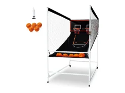 Cesto de Basquete SucceBuy Jogo de Basquetebol Indoor Double Shot para 2 Jogadores e 5 Bolas