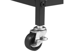 Cesto de Ropa Suja SucceBuy Cesto de Roupa com 3 Compartimentos e Rodas, Equipado com Saco Extensível, Tampo em Madeira, 2 Gavetas e Ganchos