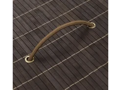 Cesto Oval de Bambu Castanho Escuro para Roupa Suja - Praticidade e Estilo