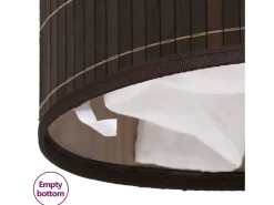 Cesto Oval de Bambu Castanho Escuro para Roupa Suja - Praticidade e Estilo