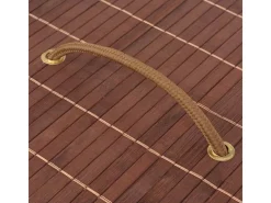 Cesto Oval para Roupa Suja em Bambu Castanho - Elegância e Funcionalidade