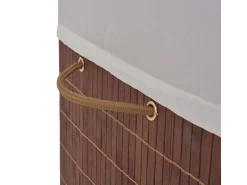 Cesto Retangular de Bambu para Roupa Suja e Brinquedos