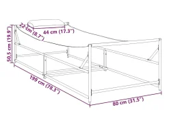 Chaise de Jardim com travesseiro 2 pcs Preto Aço revestido a pó