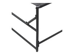 Chaise de Jardim com travesseiro 2 pcs Preto Aço revestido a pó