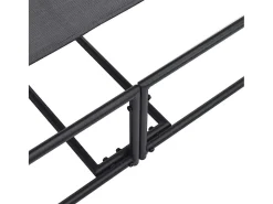 Chaise de Jardim com travesseiro 2 pcs Preto Aço revestido a pó