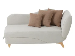Chaise longue conversível esquerda em tecido bege PENELOPE