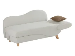 Chaise longue conversível esquerda em tecido bege PENELOPE