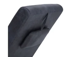 Chaise longue de massagem c/ almofada camurça artif. cinzento