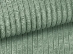 Chaise longue esquerda em veludo canelado verde amêndoa PINETA