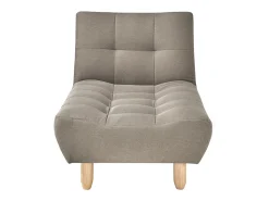 Chaise longue ESTEBAN em tecido taupe com mecanismo click-clack