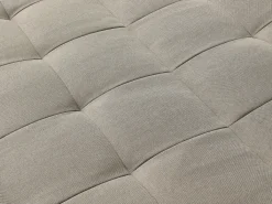 Chaise longue ESTEBAN em tecido taupe com mecanismo click-clack