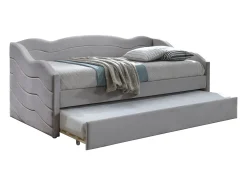 Chaise longue LENVIA 2 x 90 x 190 cm em veludo taupe