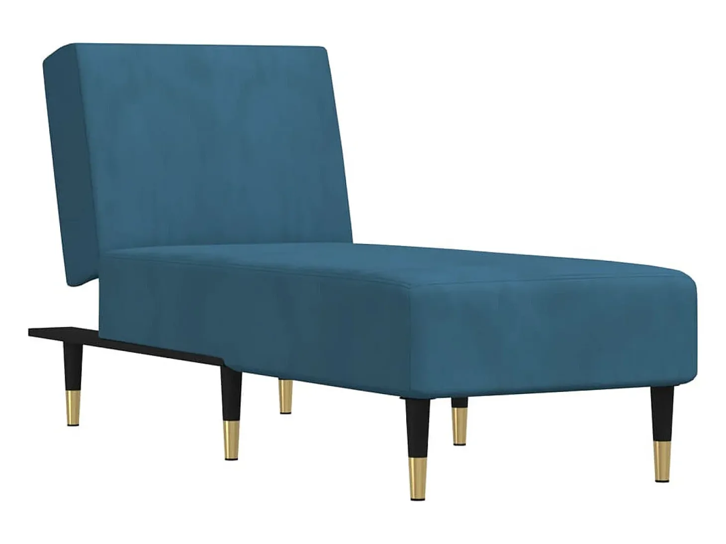 Chaise longue veludo azul