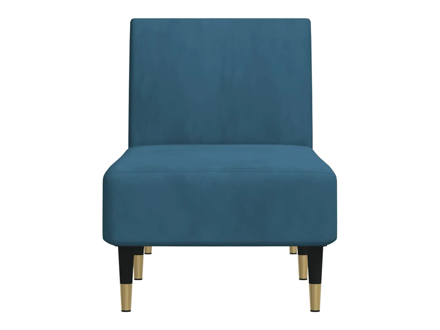 Chaise longue veludo azul