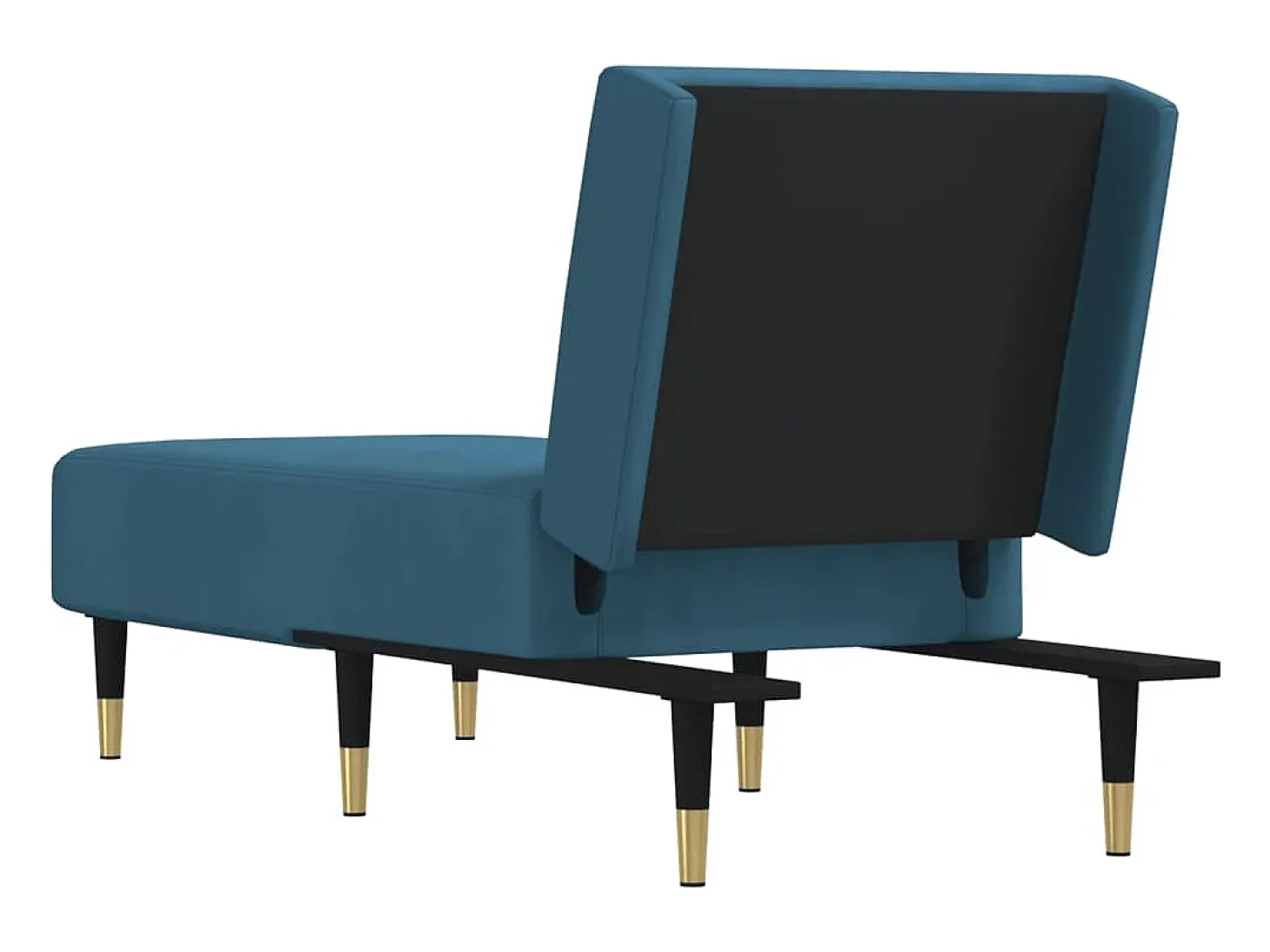 Chaise longue veludo azul