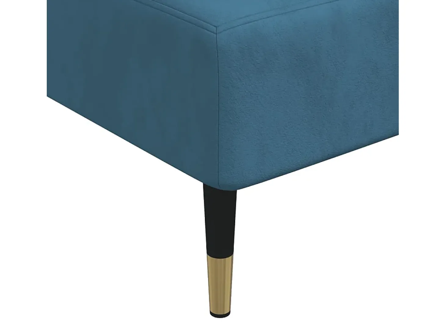 Chaise longue veludo azul