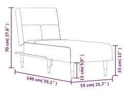 Chaise longue veludo azul