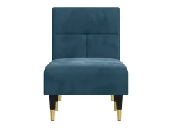 Chaise longue veludo azul