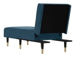 Chaise longue veludo azul