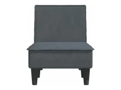 Chaise longue veludo cinzento-escuro