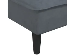 Chaise longue veludo cinzento-escuro